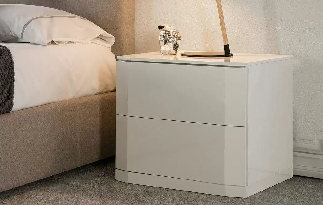 Тумба прикроватная Aragon (2 ящика), белый - фото 6