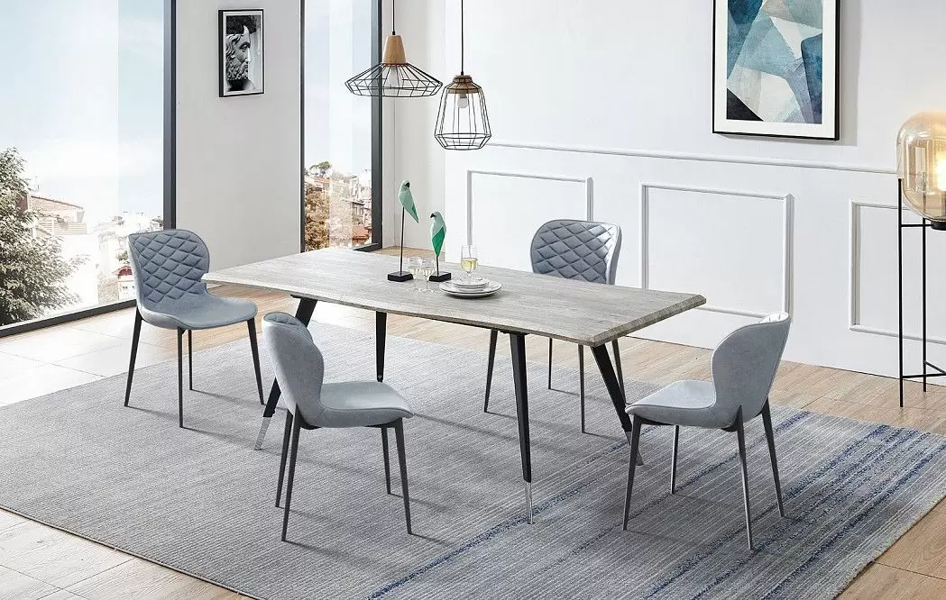 Стол раскладной Dusseldorf 160-200, античный дуб/черный - фото 13