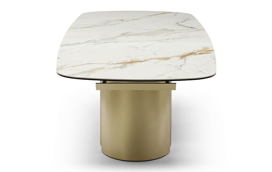 Стол раскладной Milan 180-260, керамика/шампань/орех - фото 12