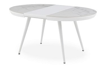 Стол раскладной Valerie 110-150, белая керамика