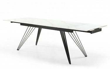 Стол раскладной Parma 160-240, керамика "каррарский мрамор"