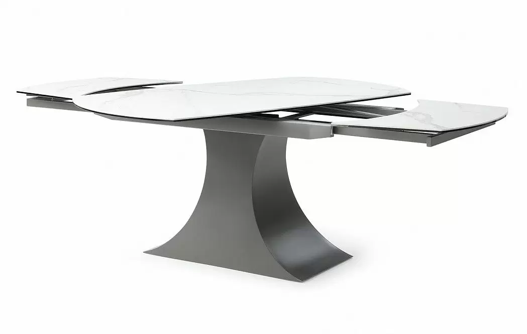 Стол раскладной Palermo 160-240, белая керамика/серый - фото 6