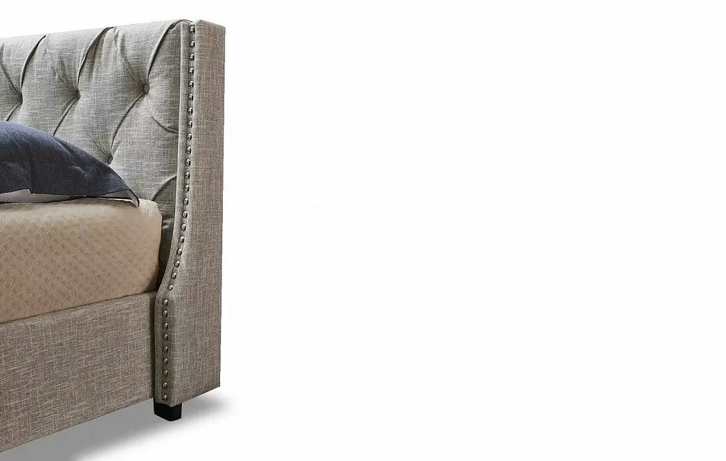 Кровать Evita 160x200, кремовый - фото 6