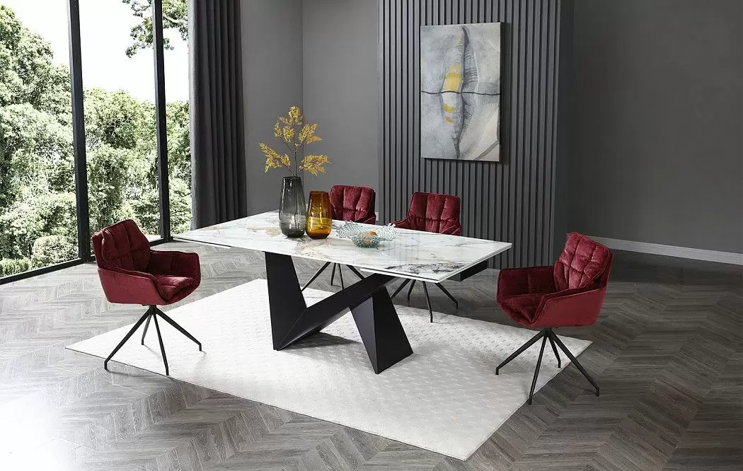 Стол Portofino Black + 4 стула Lotta