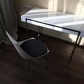 Стол письменный Ego, орех/белые ножки