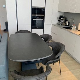 Стол раскладной Charlotta 180-260, черная керамика