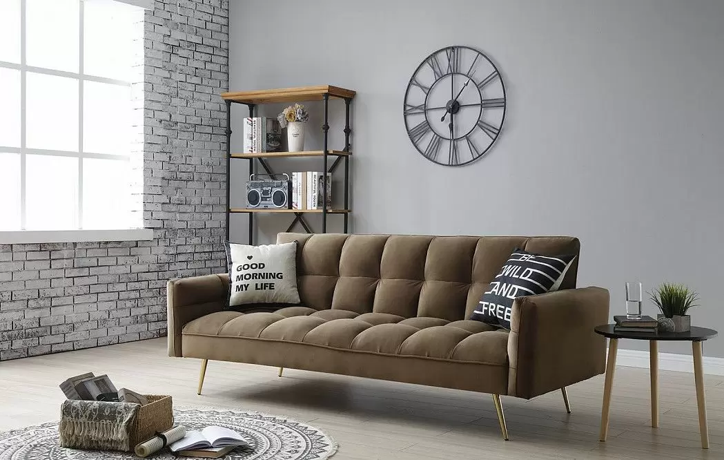 Диван-кровать Madrid, капучино/золотые ножки