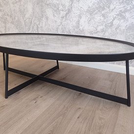 Стол журнальный Betsy (120), серая керамика