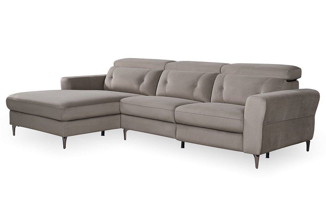 Диван-реклайнер Adeline угловой (левый), серо-коричневый - фото 4