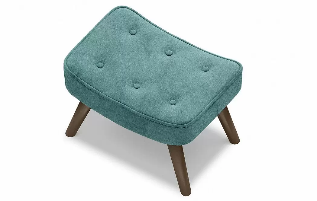 Кресло и оттоманка Hygge, темно-бирюзовый/орех - фото 17