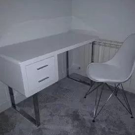 Стол письменный Poesy, орех/хром