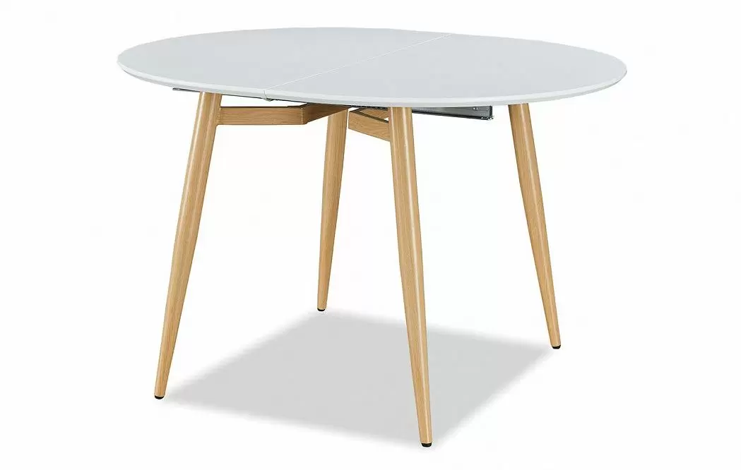 Стол раскладной Suzy 120-200, белый/дуб
