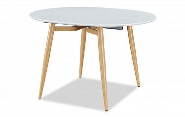 Стол раскладной Suzy 120-200, белый/дуб