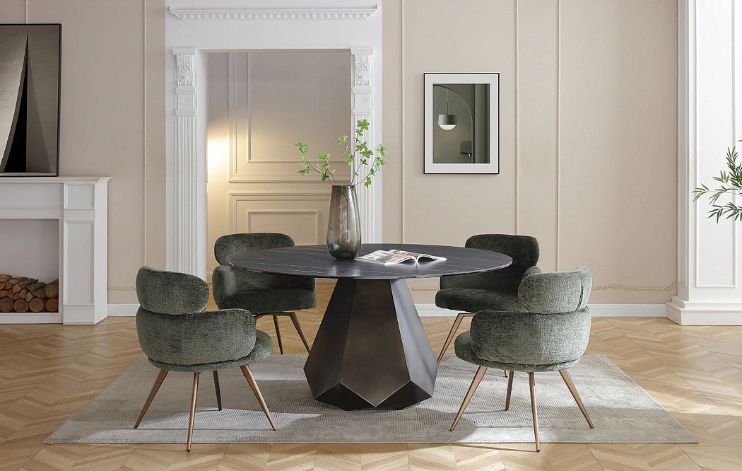 Стул Evy, зеленый/бронза - фото 4