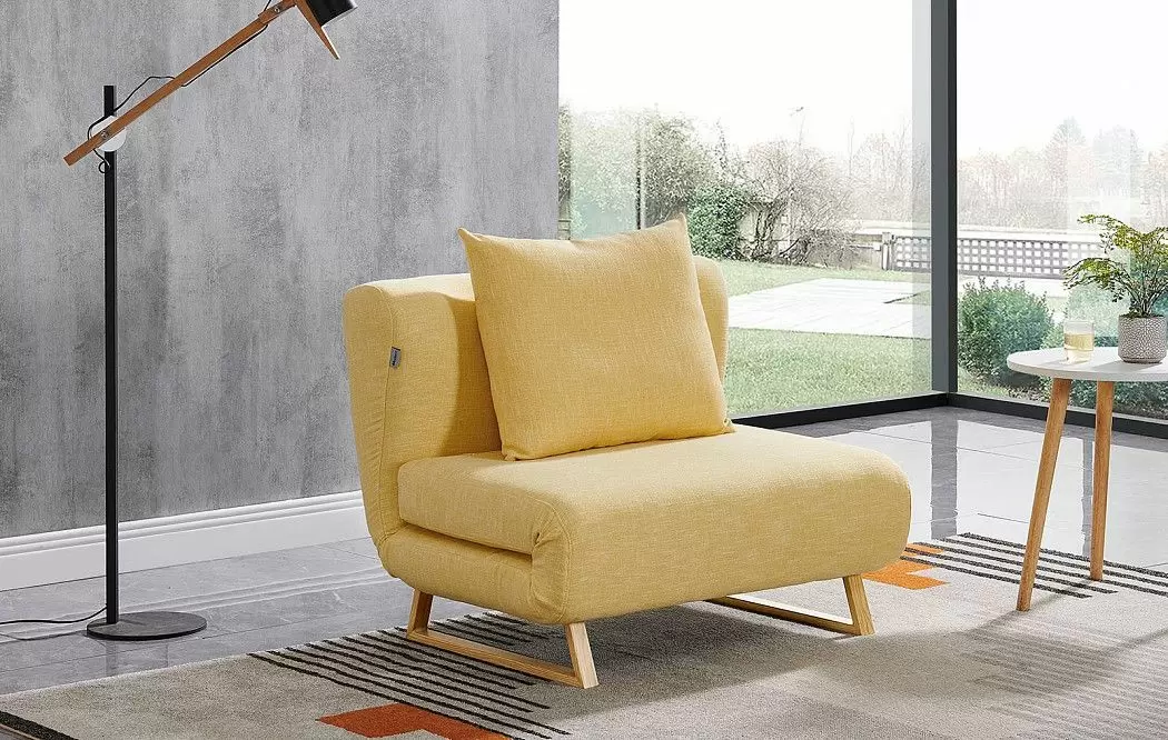 Кресло-кровать Rosy, желтый/без принта - фото 3