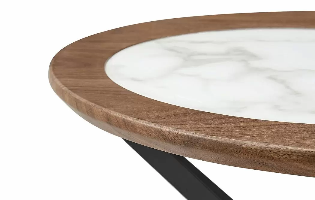 Стол журнальный Nicole (60), орех/керамика - фото 5