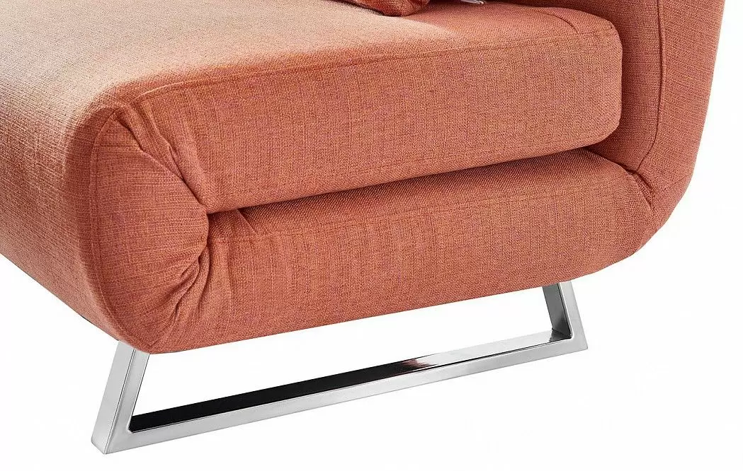 Диван-кровать Rosy 2-х местный, папайя/хром - фото 10