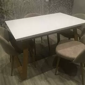 Стол раскладной Manchester 120-160, белый/вяз