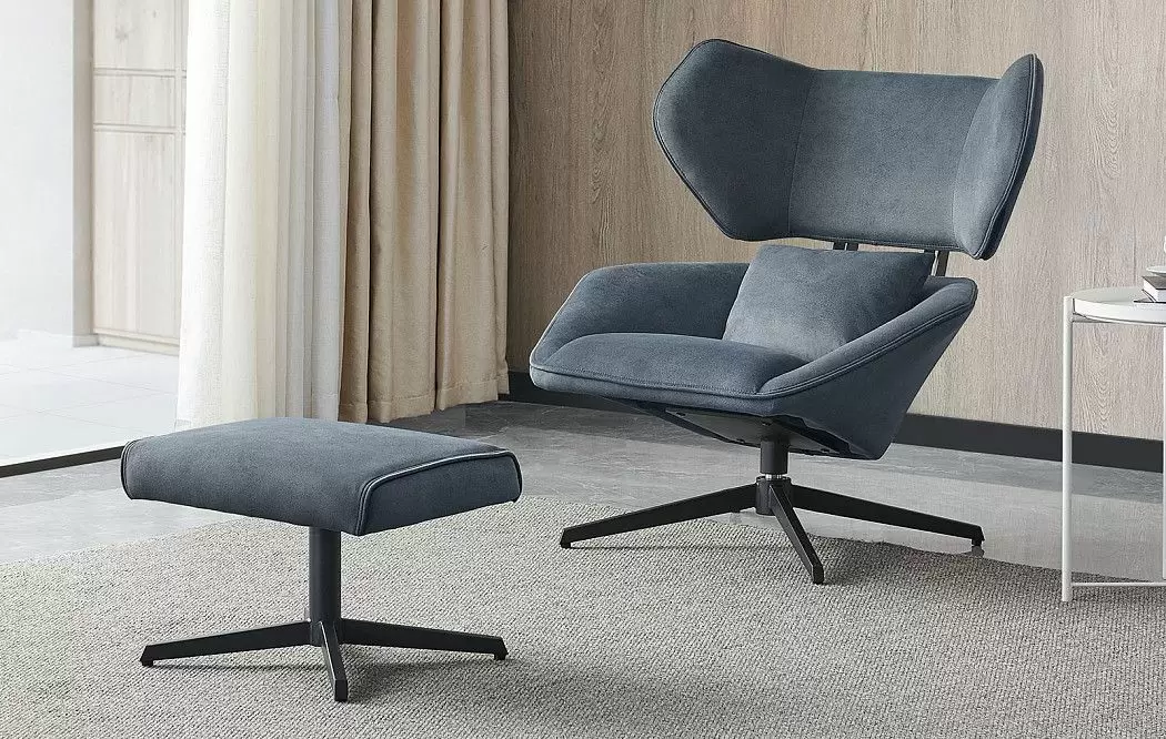 Кресло и оттоманка Boston, графитовый