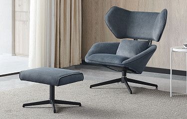Кресло и оттоманка Boston, графитовый