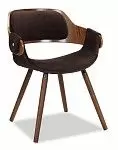 Стул Jody, шоколадный велюр/орех
