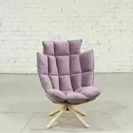 Оттоманка в стиле Husk, серый