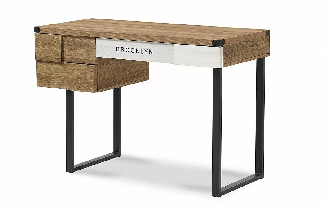 Стол письменный Brooklyn, орех/черный - фото 4