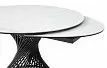 Стол раскладной Tornado 120-180, белая керамика/черный