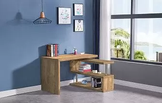 Стол письменный Creator, орех/хром