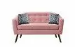 Диван Florence 2-х местный, коралловый/орех