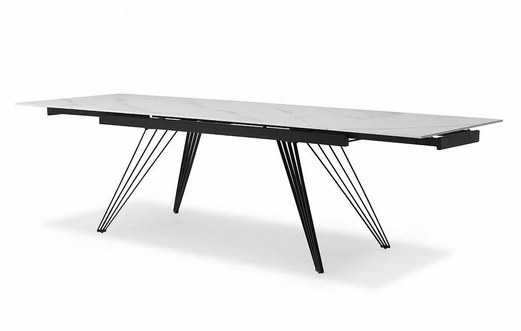 Стол раскладной Parma 180-280, керамика "каррарский мрамор"