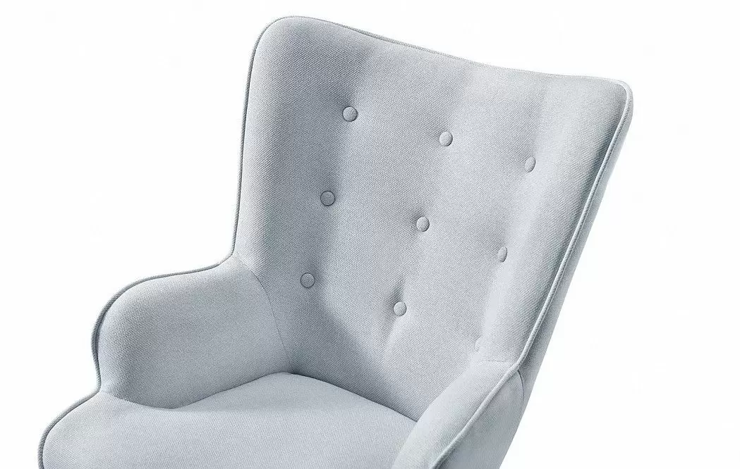 Кресло и оттоманка Hygge, голубой/натуральный - фото 8