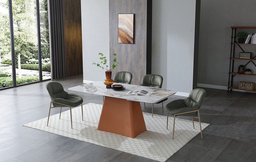 Стол раскладной Martina 160-230, керамика/коричневый - фото 3