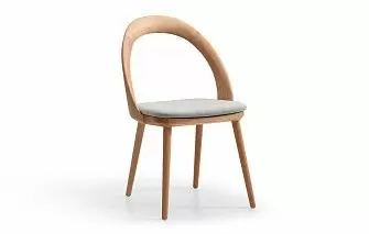 Стул April, серый/бук