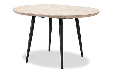 Стол раскладной Leticia 100-130, дуб/черный