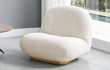 Кресло Cloud, слоновая кость/золото