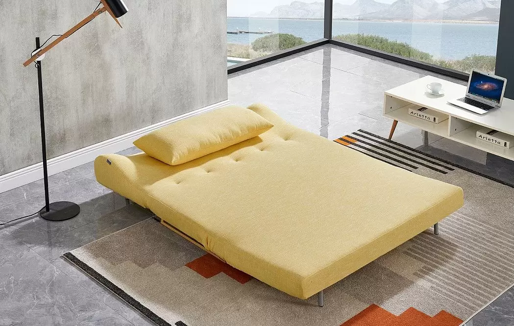 Диван-кровать Rosy 3-х местный, желтый/без принта - фото 2