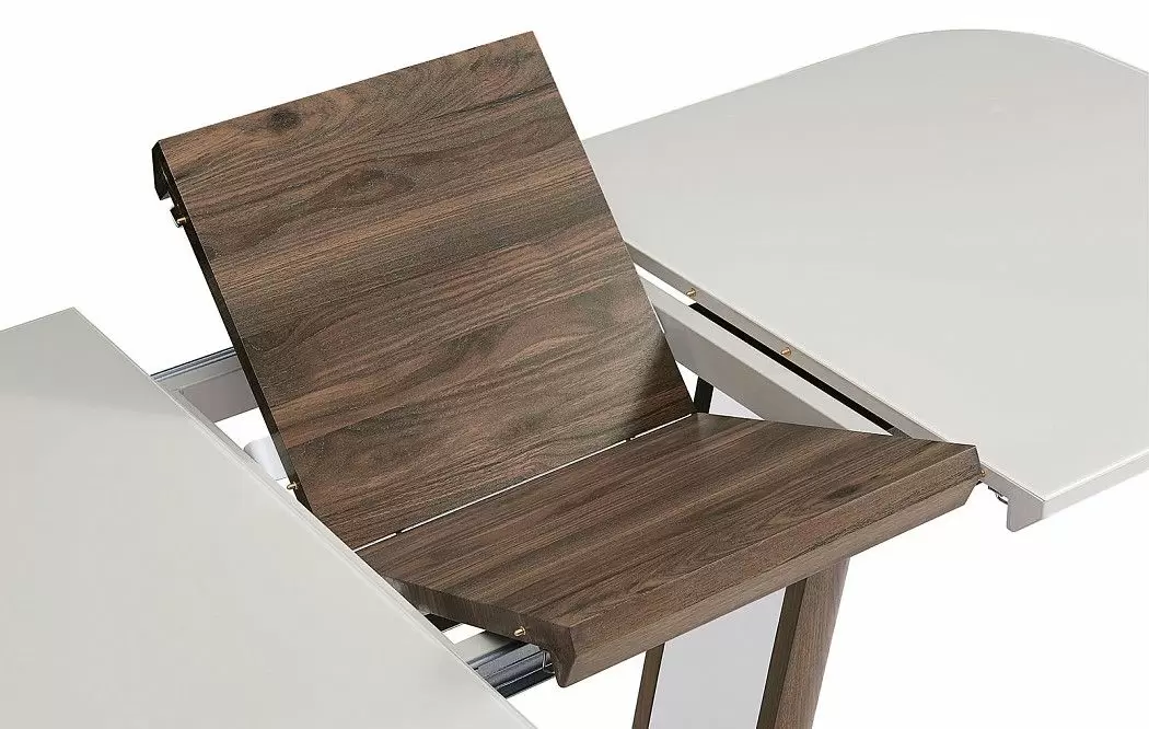 Стол раскладной Ester 120-160, бежевый/коричневый - фото 13