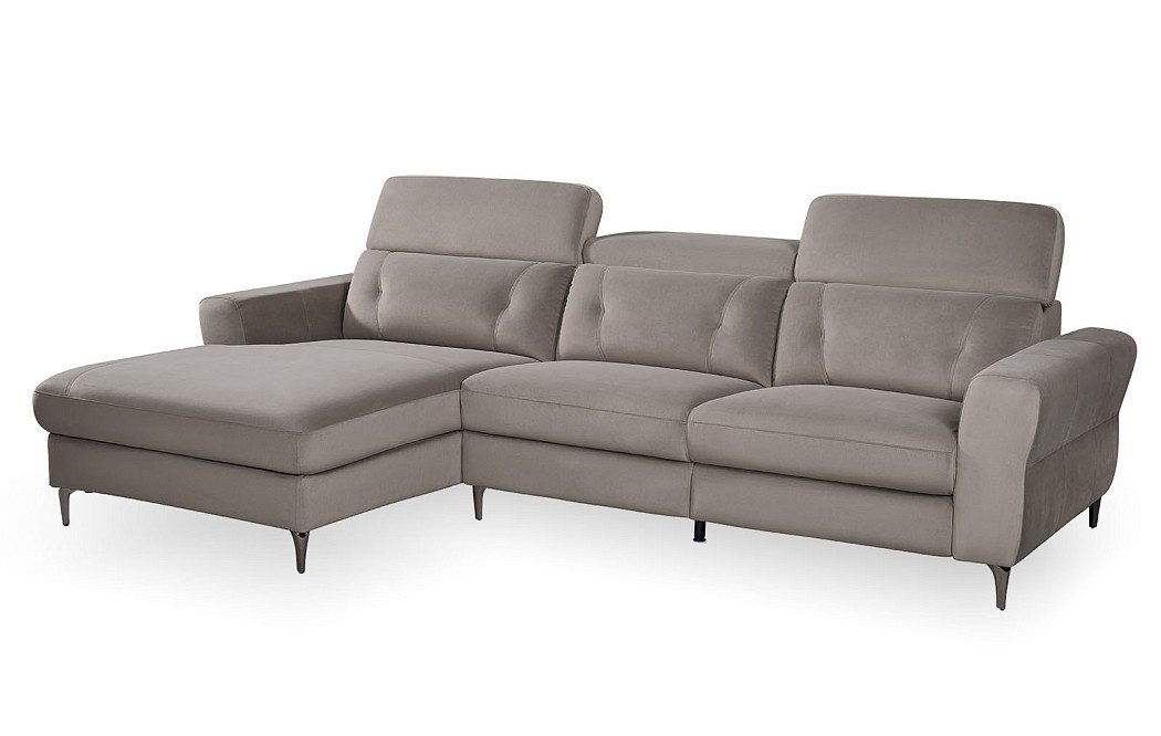 Диван-реклайнер Adeline угловой (левый), серо-коричневый - фото 3