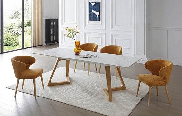 Стол Sorrento + 4 терракотовых стула Simona