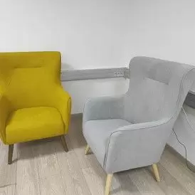 Кресло Camilla, серый/натуральный