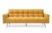 Диван-кровать Madrid, желтый/золотые ножки