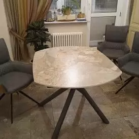Стол раскладной Salerno 120-180, серая керамика