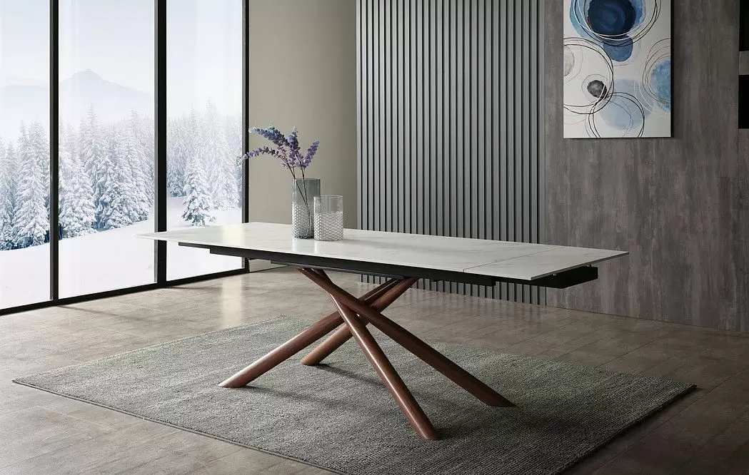 Стол Ravenna + 4 серо-бежевых стула Max - фото 2