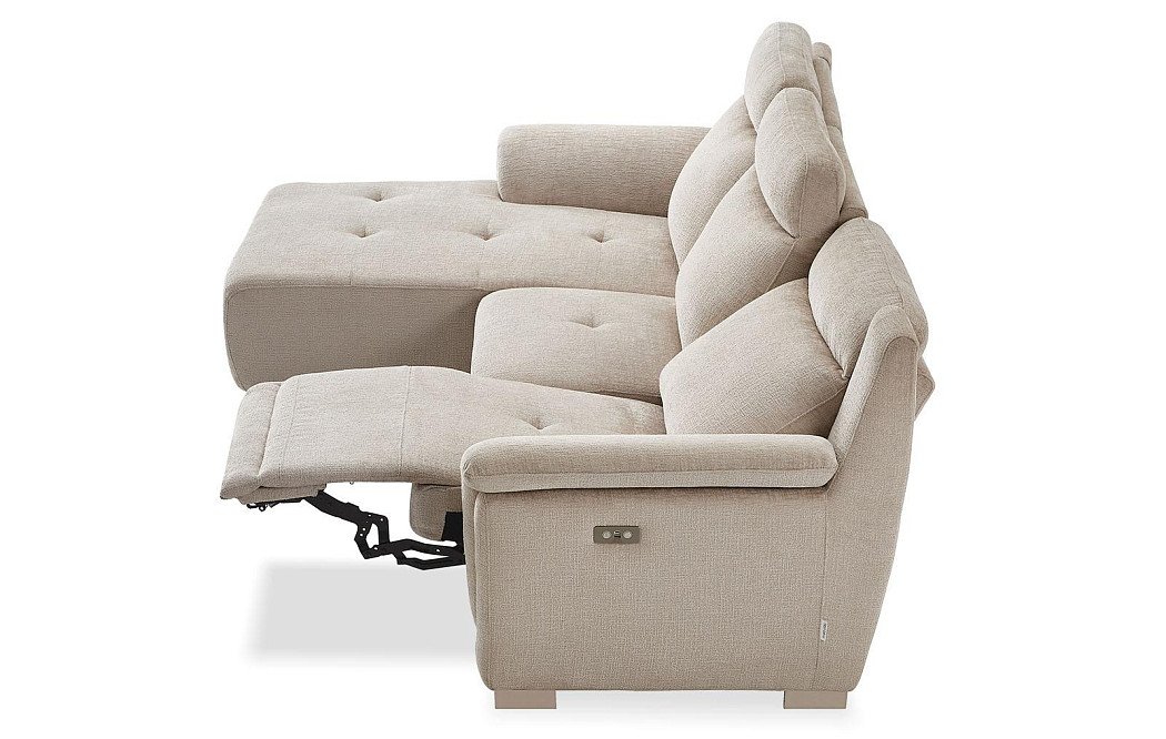 Диван-реклайнер Jonathan угловой (левый), бежевый - фото 10