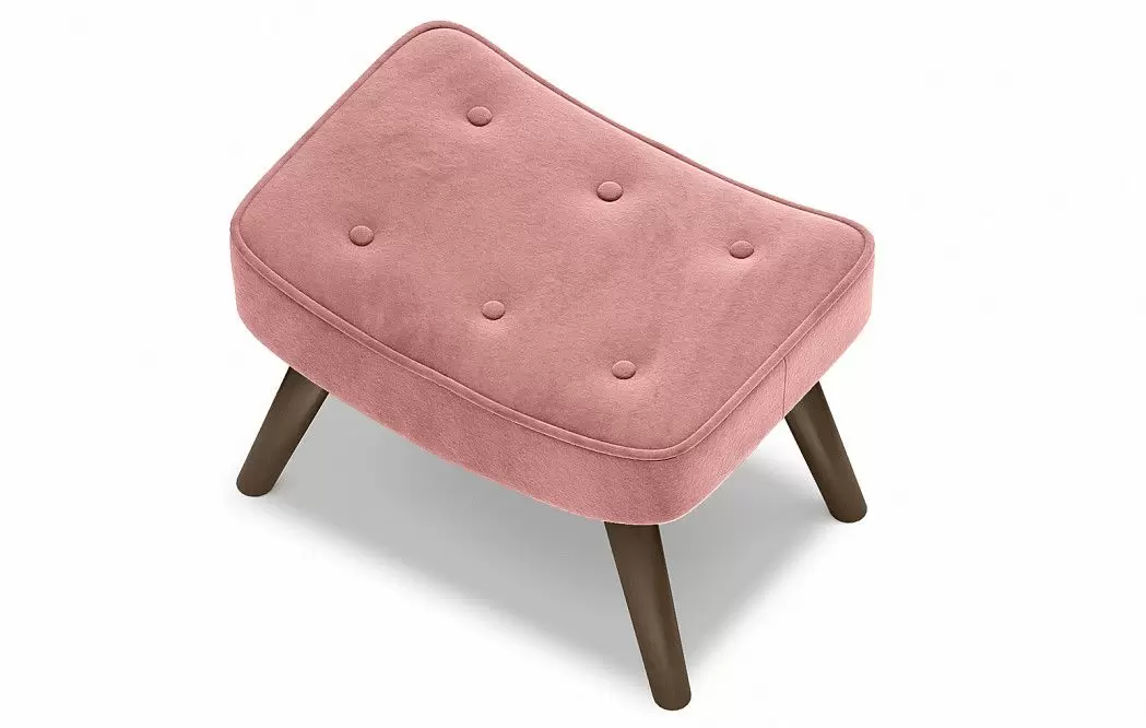 Оттоманка Hygge Classic, коралловый/орех