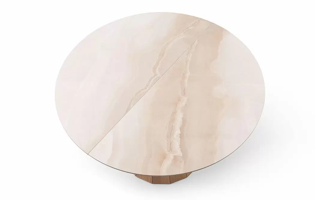 Стол раскладной Eterna 120-160, бежевая керамика/ясень - фото 4