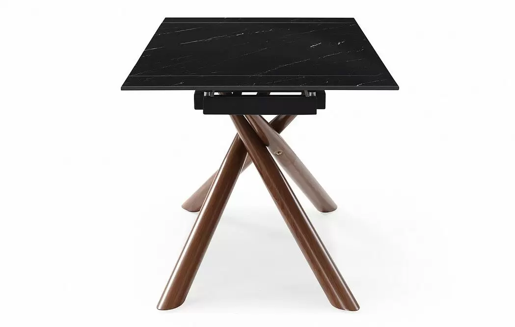 Стол раскладной Ravenna 160-220, черная керамика/орех - фото 14