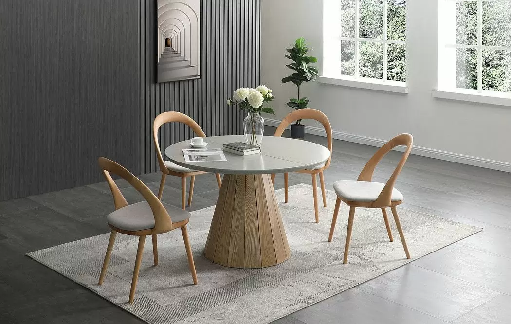 Стол раскладной Eclectic 120-160, серый/ясень - фото 3