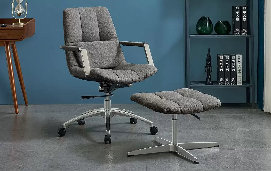 Кресло и оттоманка Taylor, серый